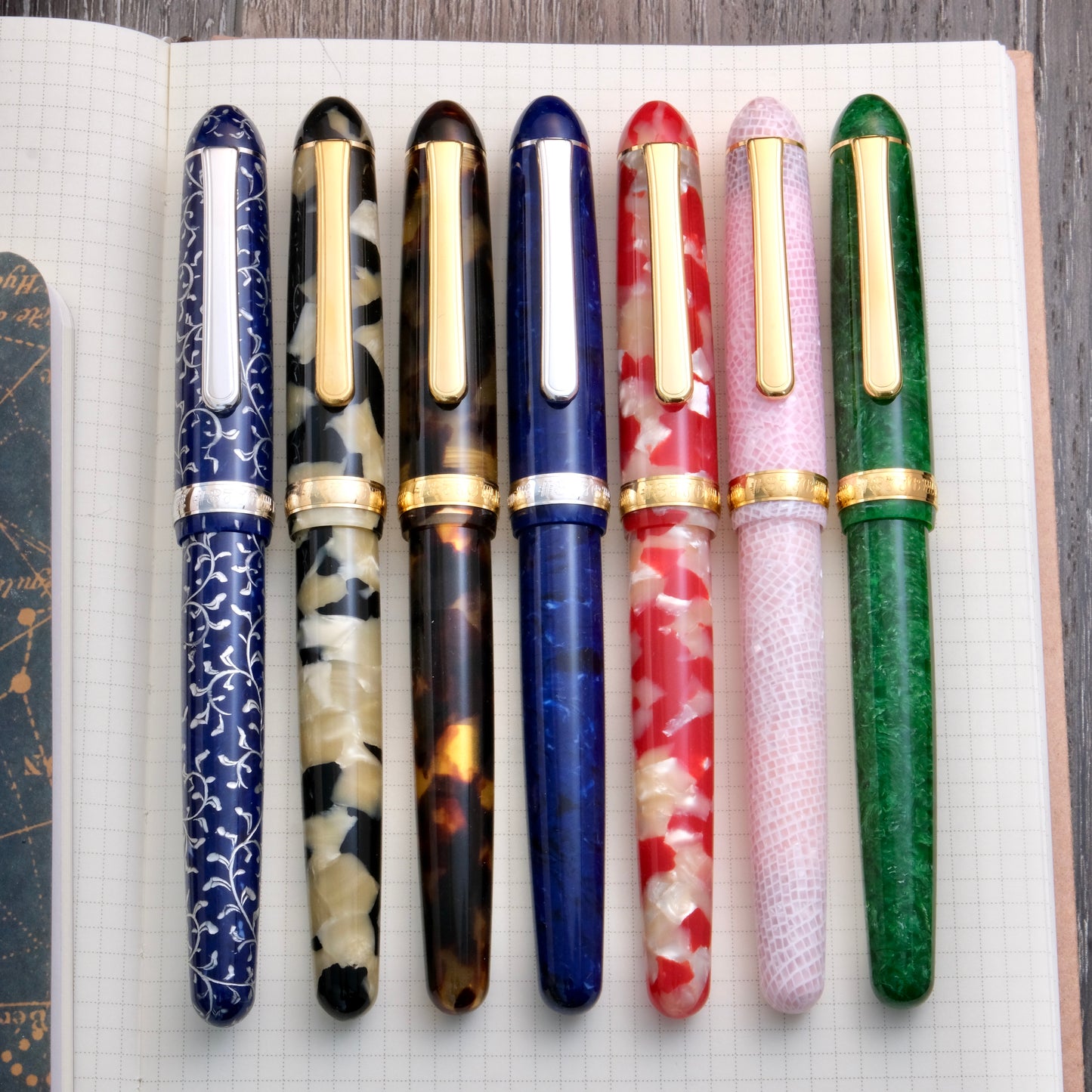 Platinum 3776 Celluloid Fountain Pen - Chinkin