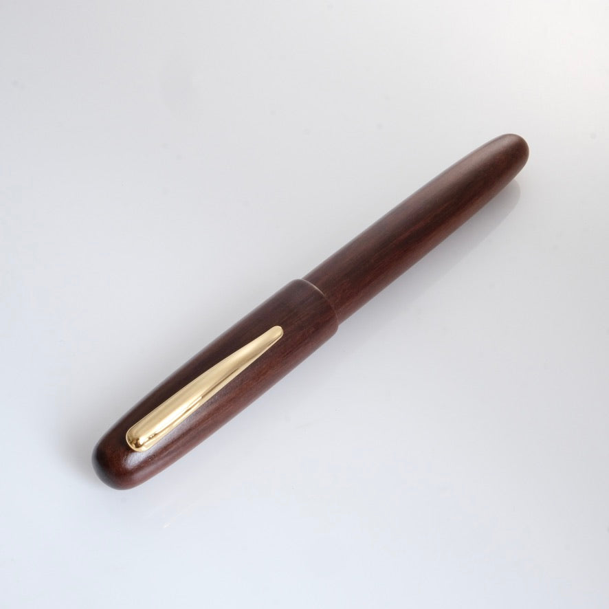 Tenny Big Round Fountain Pen -  Rosewood (紫檀木)