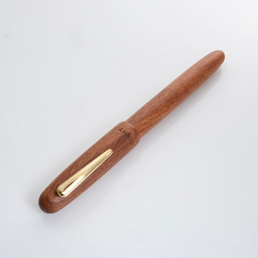 Tenny Small Round Fountain Pen - Burmese Rosewood  (緬甸花梨木)