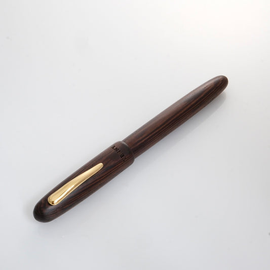 Tenny Small Round Rollerball Pen - Iron Knife Wood (鐵刀木)