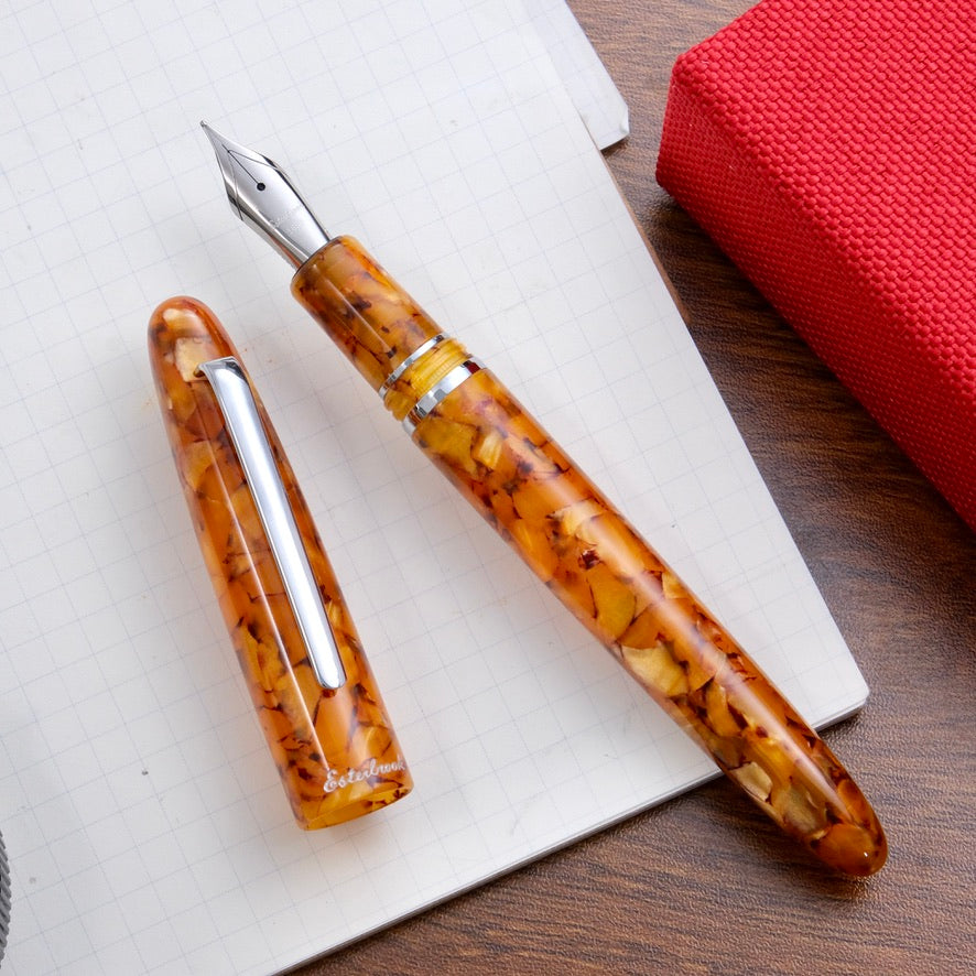 Esterbrook Estie Fountain Pen - Honeycomb (Chrome Trim)