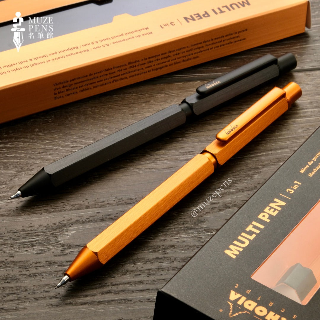 Rhodia scRipt 3 in 1 Multi-Function Pen - Black
