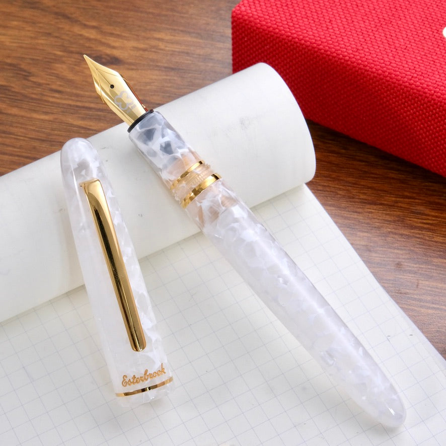 Esterbrook Estie Fountain Pen - Winter White (Gold Trim)