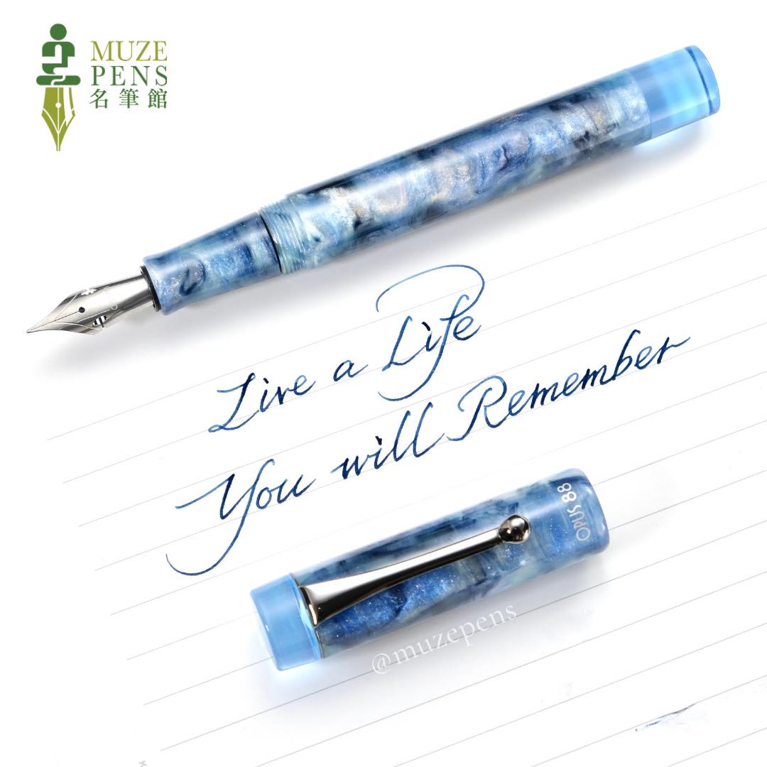Opus 88 Demo Eyedropper Fountain Pen - Sapphire
