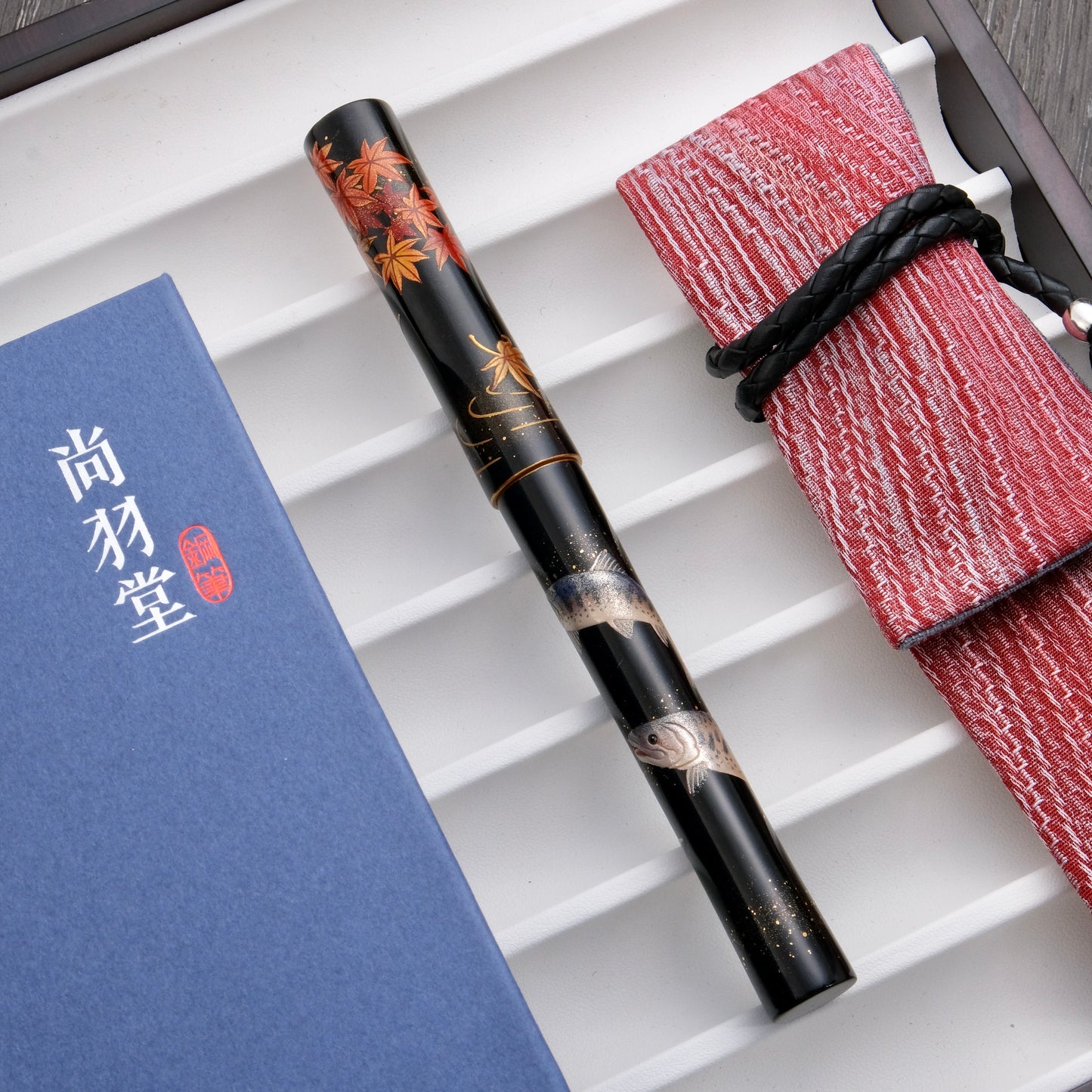 Fine Writing Int. Maki-e Fountain Pen - Formosan Salmon (Limited Edition)