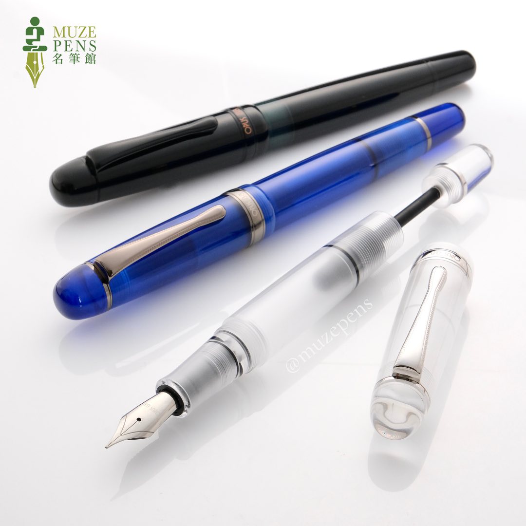 Opus 88 Jazz Eyedropper Fountain Pen - Transparent Blue