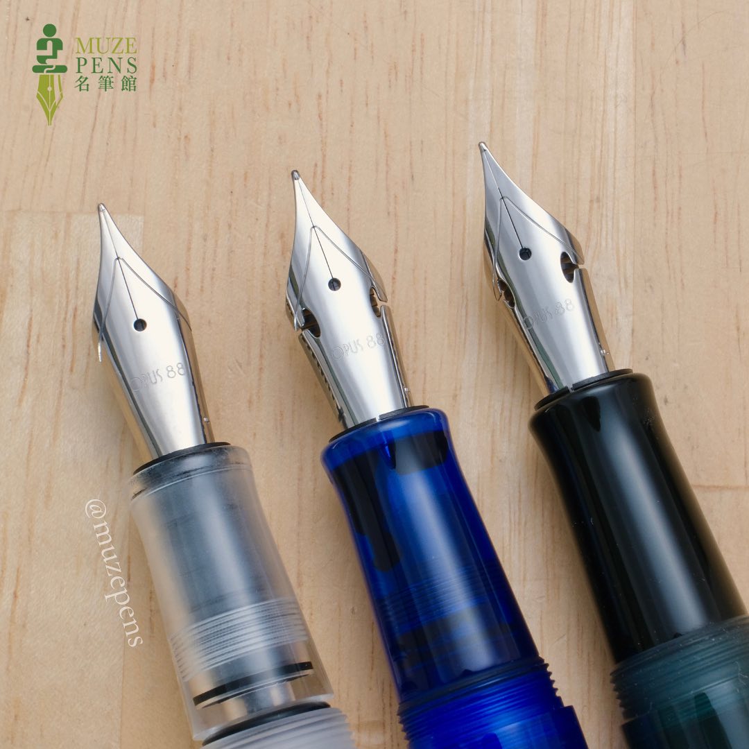 Opus 88 Jazz Eyedropper Fountain Pen - Transparent Blue