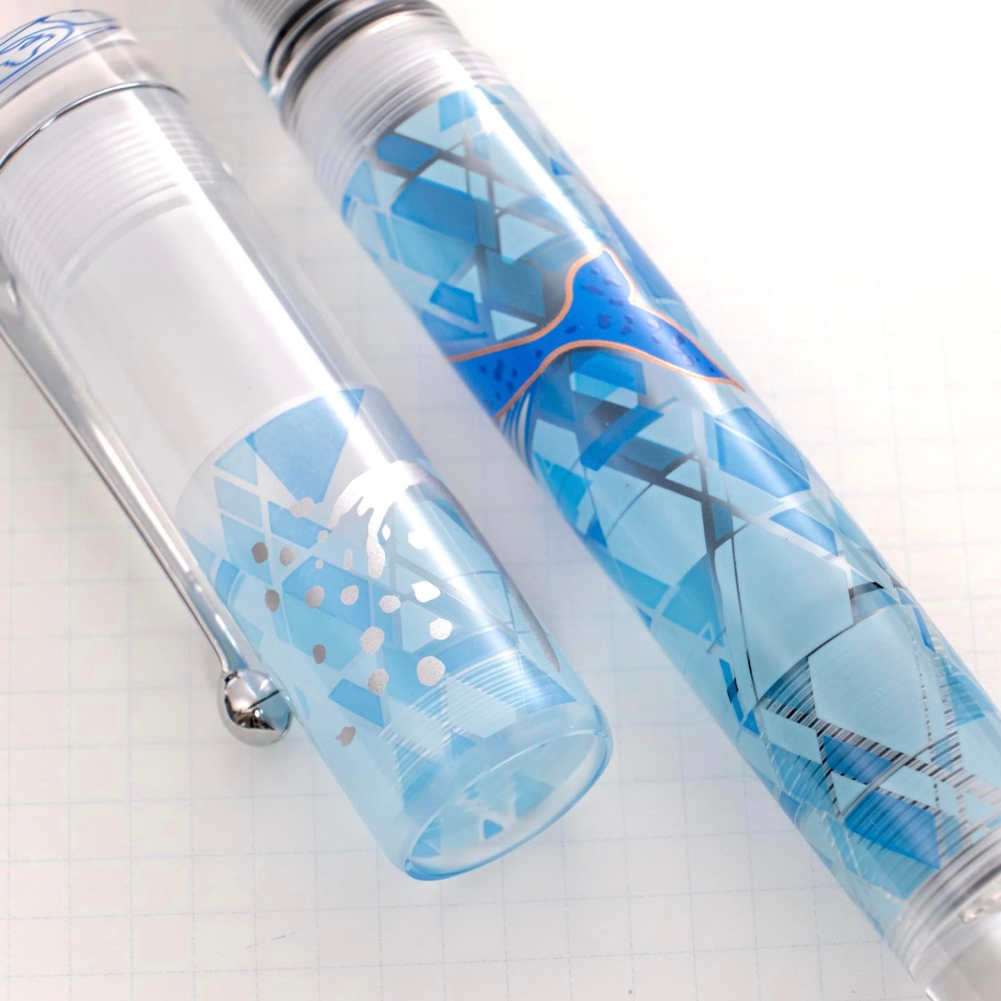 Opus 88 Ocean Demo Eyedropper Fountain Pen - Blue Whale