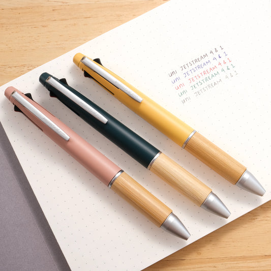 UNI Jetstream 4+1 Bamboo Ballpoint + Mechanical Pencil -  Green