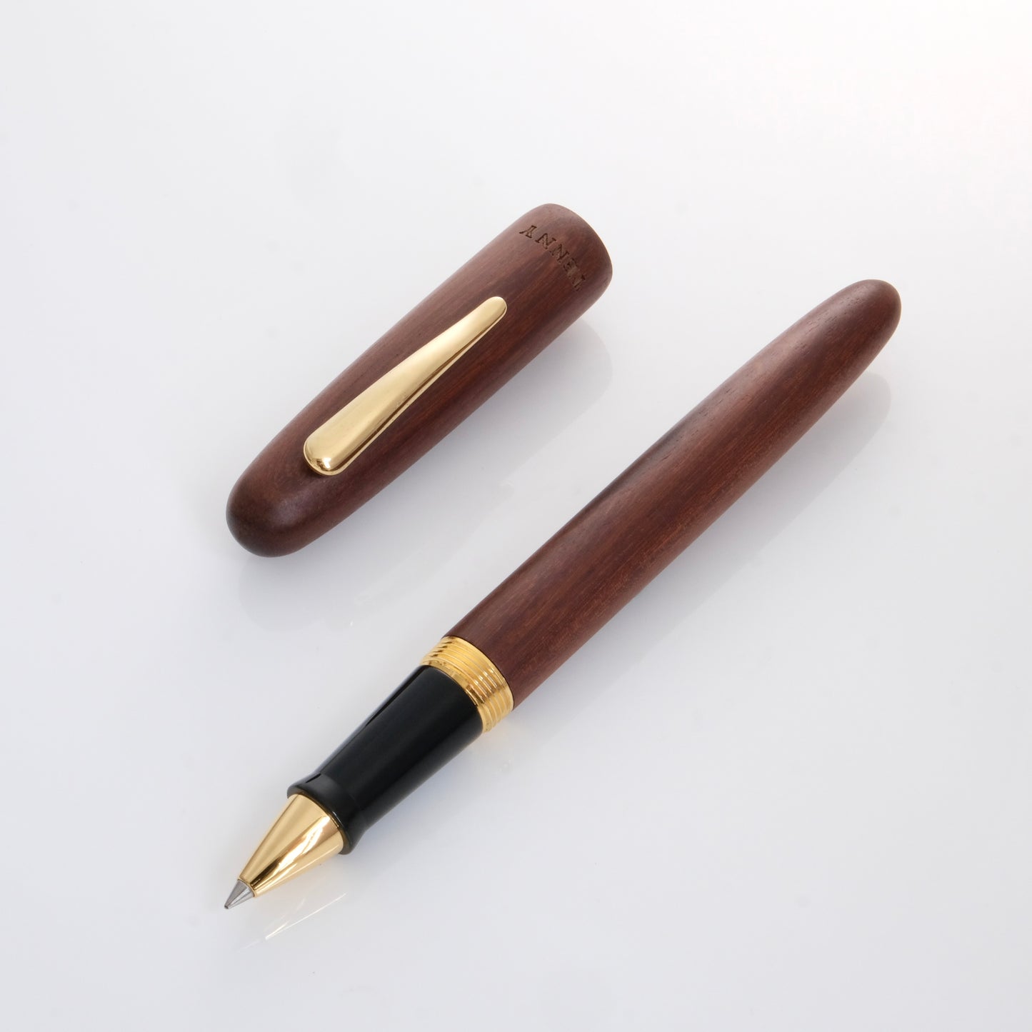 Tenny Small Round Rollerball Pen - Rosewood (紫檀木)