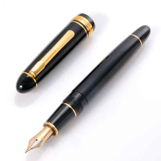 Platinum President Fountain Pen - Black (Gold Trim)