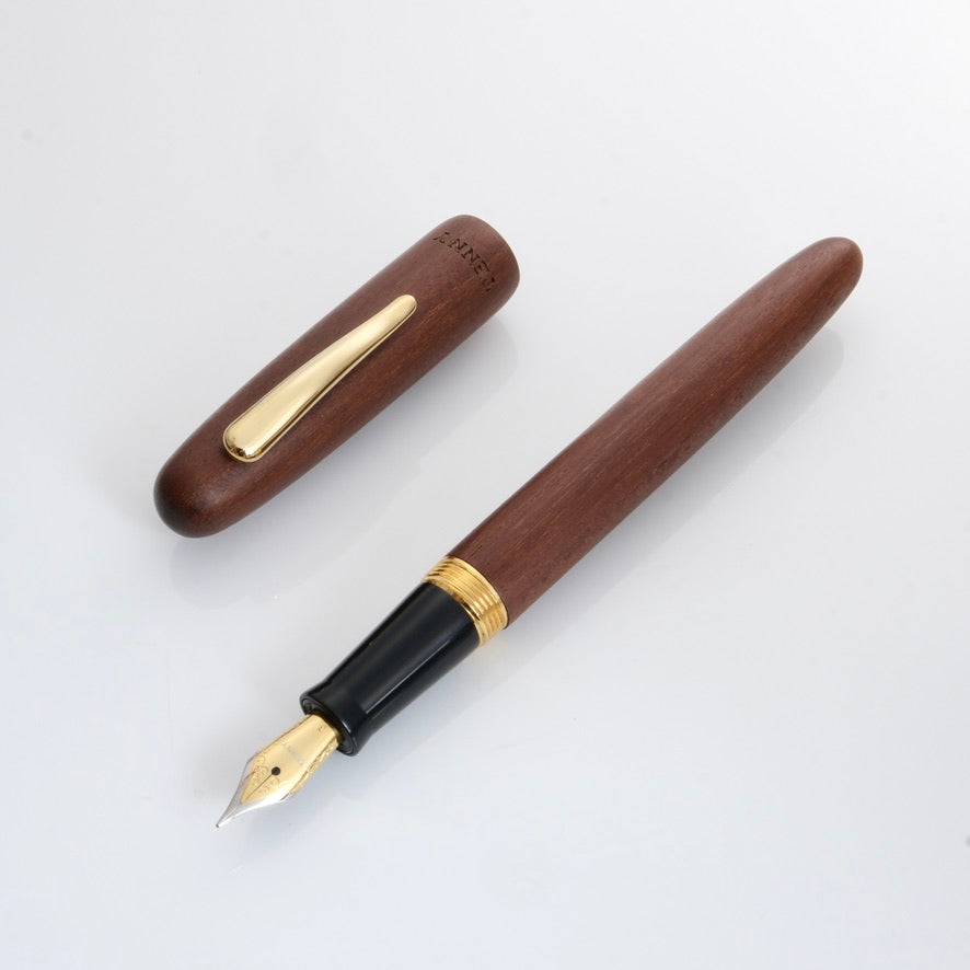 Tenny Small Round Fountain Pen - Rosewood (紫檀木)