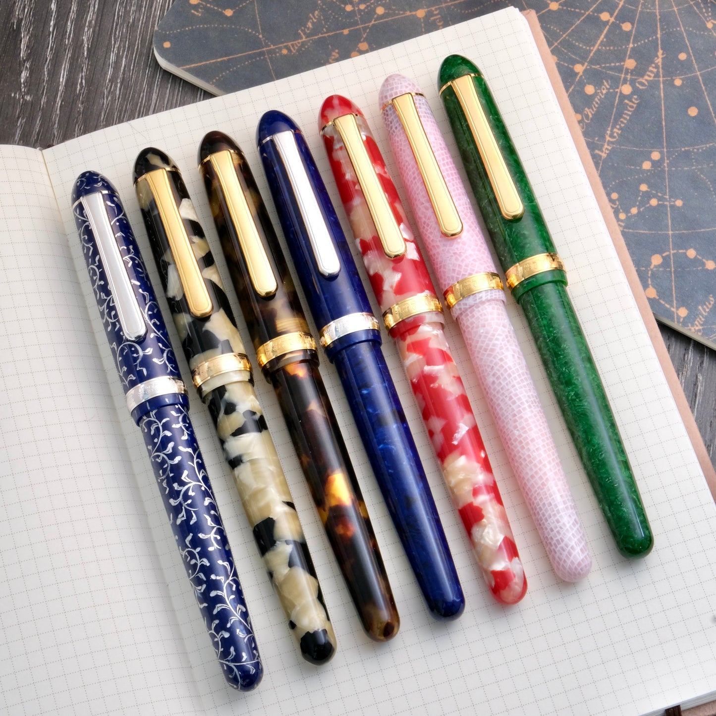 Platinum 3776 Celluloid Fountain Pen - Chinkin