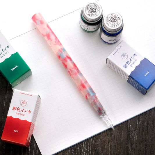 Teranishi Chemical Industry Guitar Glass Pen - Jelly Red