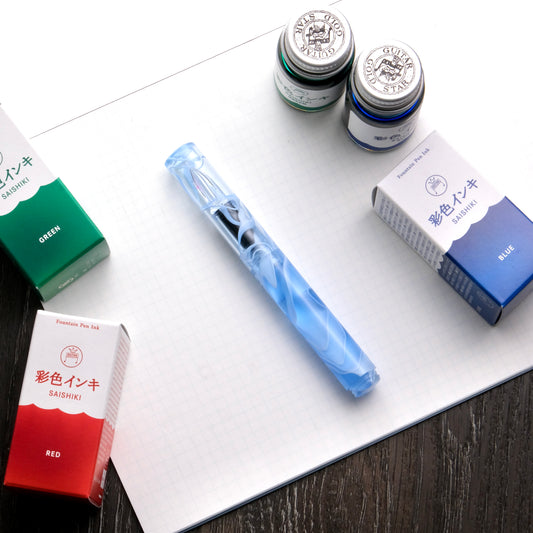 Teranishi Chemical Industry Guitar Glass Pen - Ice Blue