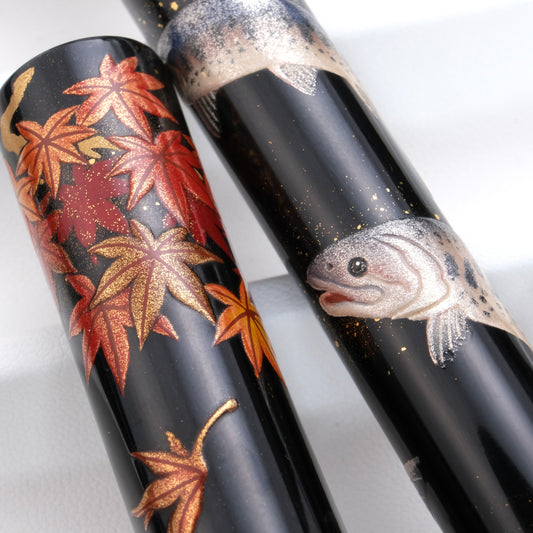 Fine Writing Int. Maki-e Fountain Pen - Formosan Salmon (Limited Edition)