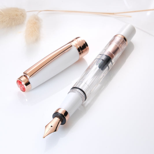 TWSBI Diamond 580 Fountain Pen - White Rose-Gold II