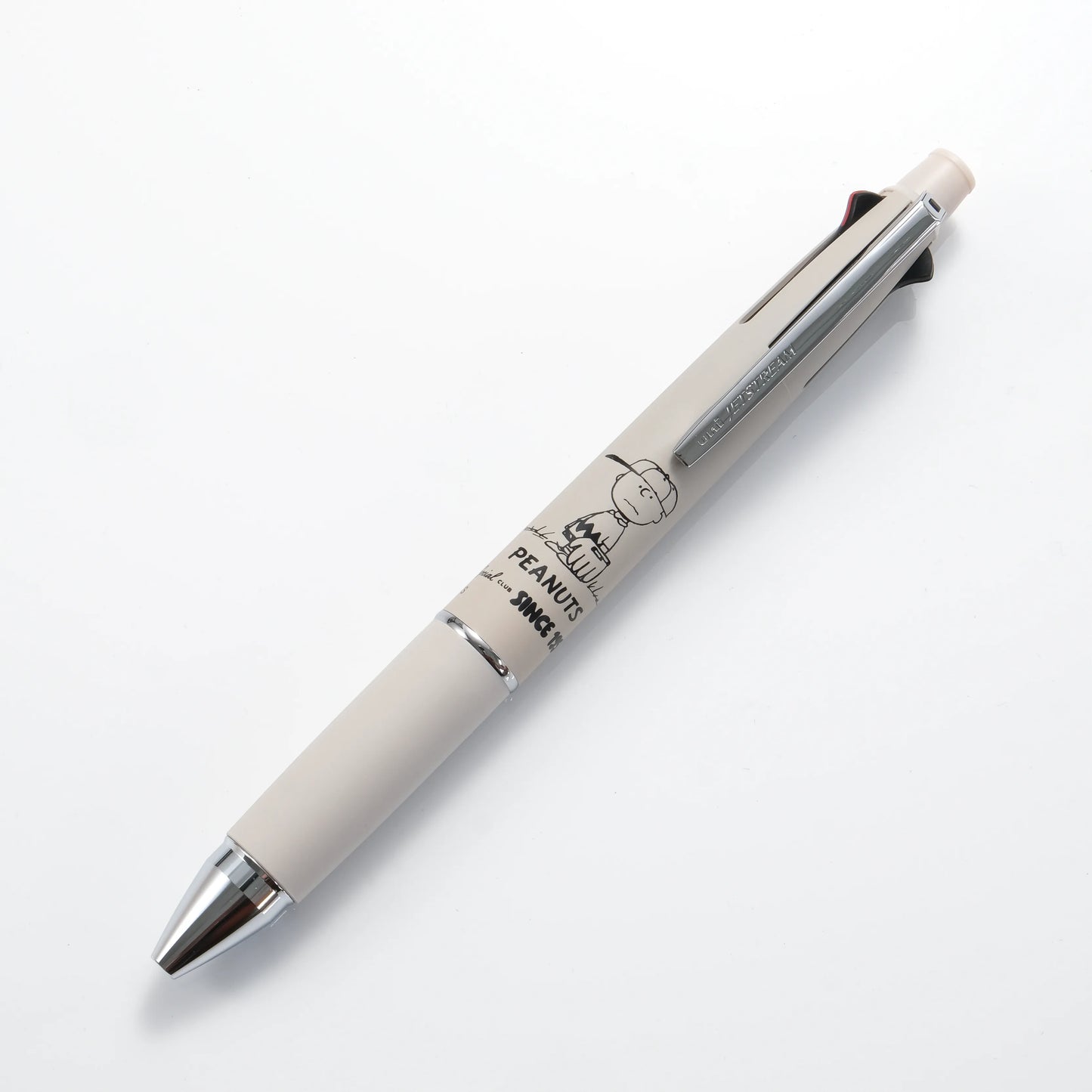 Uni Jetstream Snoopy 75th Anniversary 4+1 Ballpoint + Mechanical Pencil - Charlie Brown Greige