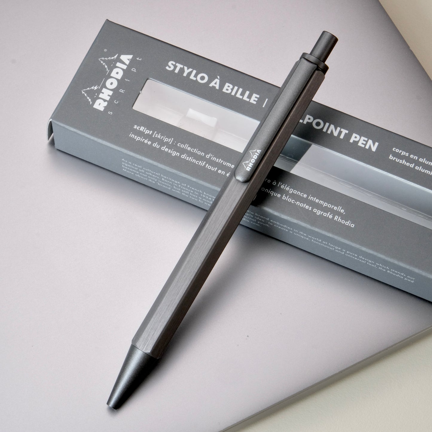 Rhodia scRipt 0.7mm Ballpoint Pen - Titanium