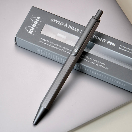 Rhodia scRipt 0.7mm Ballpoint Pen - Titanium