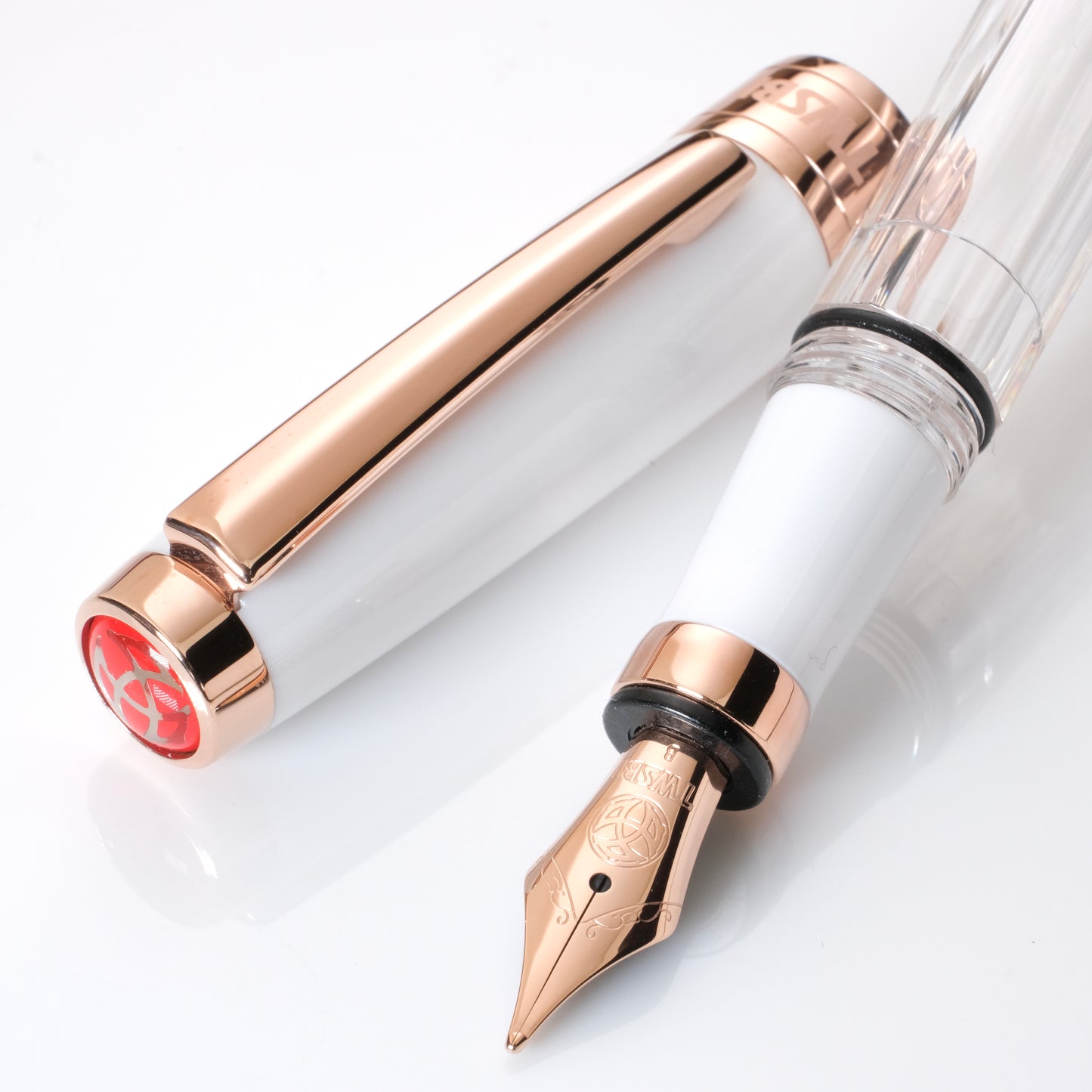 TWSBI Diamond 580 Fountain Pen - White Rose-Gold II