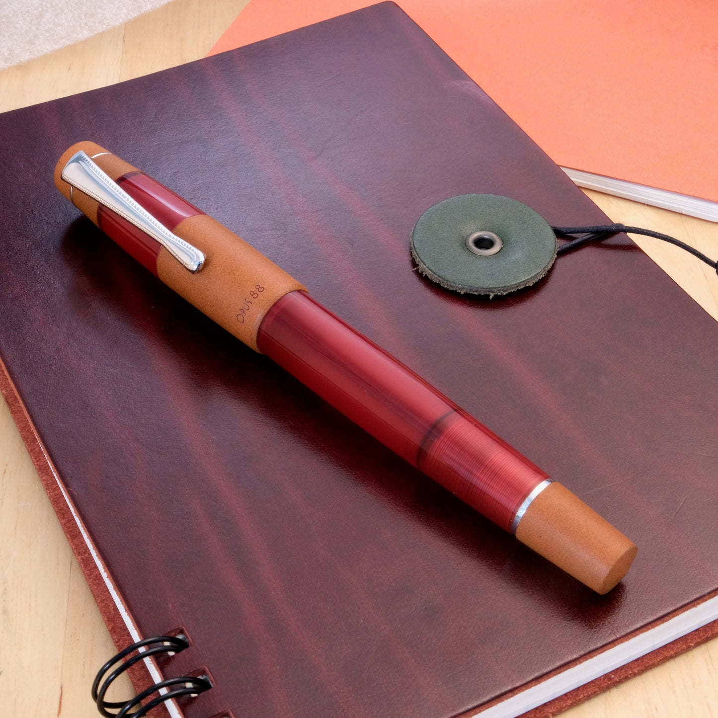 Opus 88 Koloro Eyedropper Fountain Pen - Red