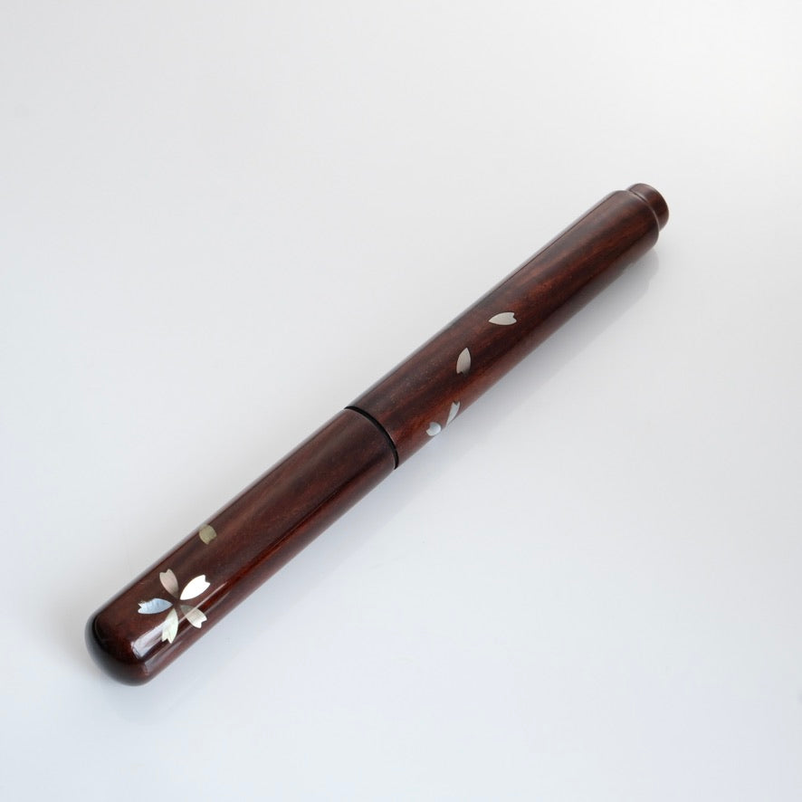 Tenny Raden Sakura Fountain Pen (螺鈿春櫻 - 非洲紅檀木/珍珠母貝)