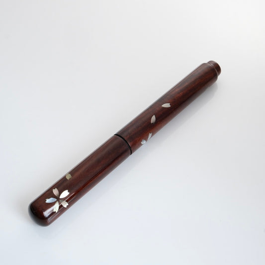 Tenny Raden Sakura Fountain Pen (螺鈿春櫻 - 非洲紅檀木/珍珠母貝)