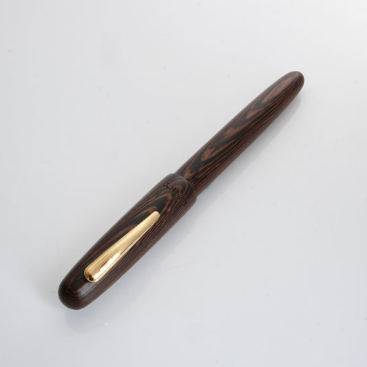 Tenny Small Round Fountain Pen - Iron Knife Wood (鐵刀木)