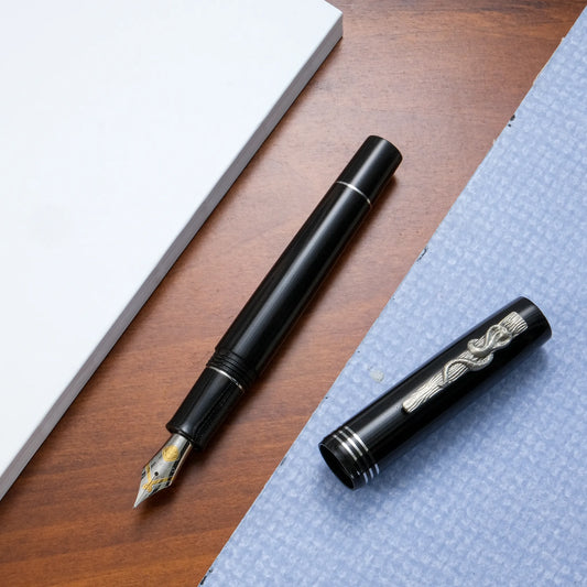 Muze x Cypress 5th Anniversary Cobra Fountain Pen - Black Cobra
