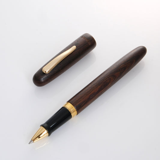 Tenny Small Round Rollerball Pen - Cocobolo Wood (黃檀木)
