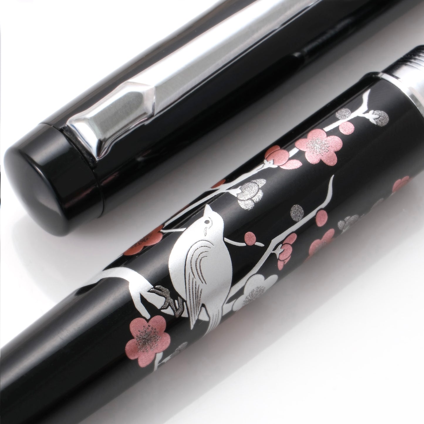 Platinum Procyon Modern Maki-e Fountain Pen - Bush Warbler on the Plum