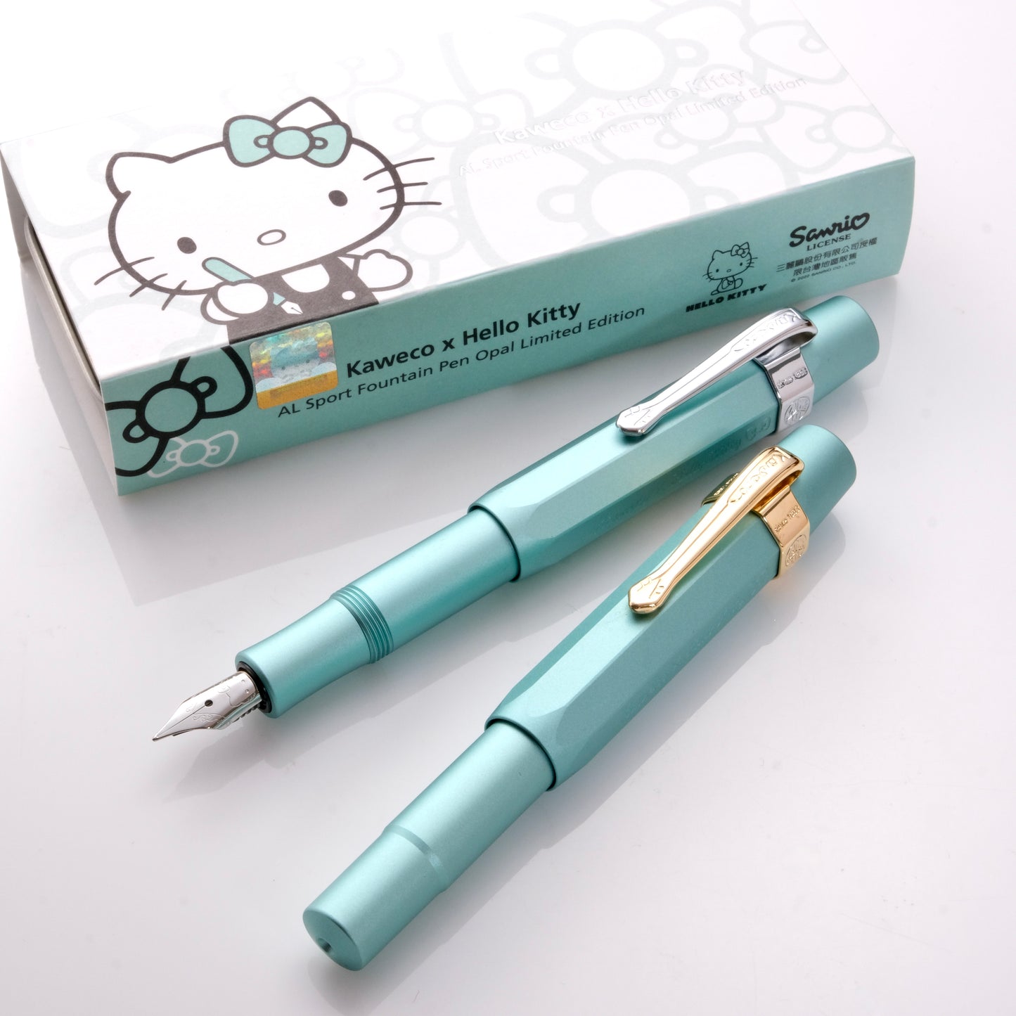 Kaweco Sport Hello Kitty Fountain Pen - Opal Silver (2023 Limited Edition)