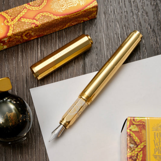 Ferris Wheel Press Aluminum Carousel Fountain Pen - Plaited Gold Tress (Limited Edition)