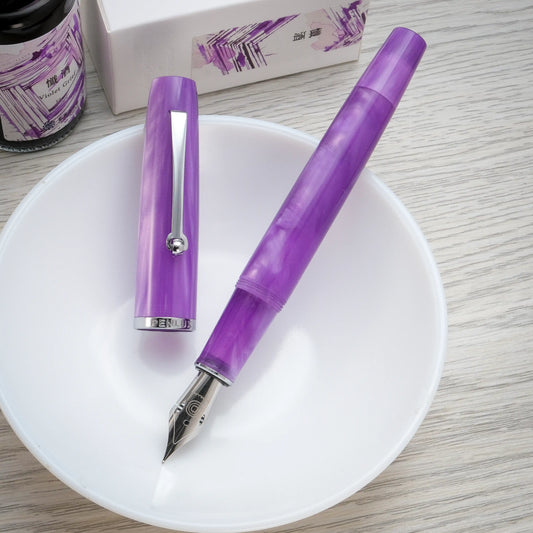 Penlux x Lennon Tool Bar Concerto Fountain Pen & Ink Set - Amethyst