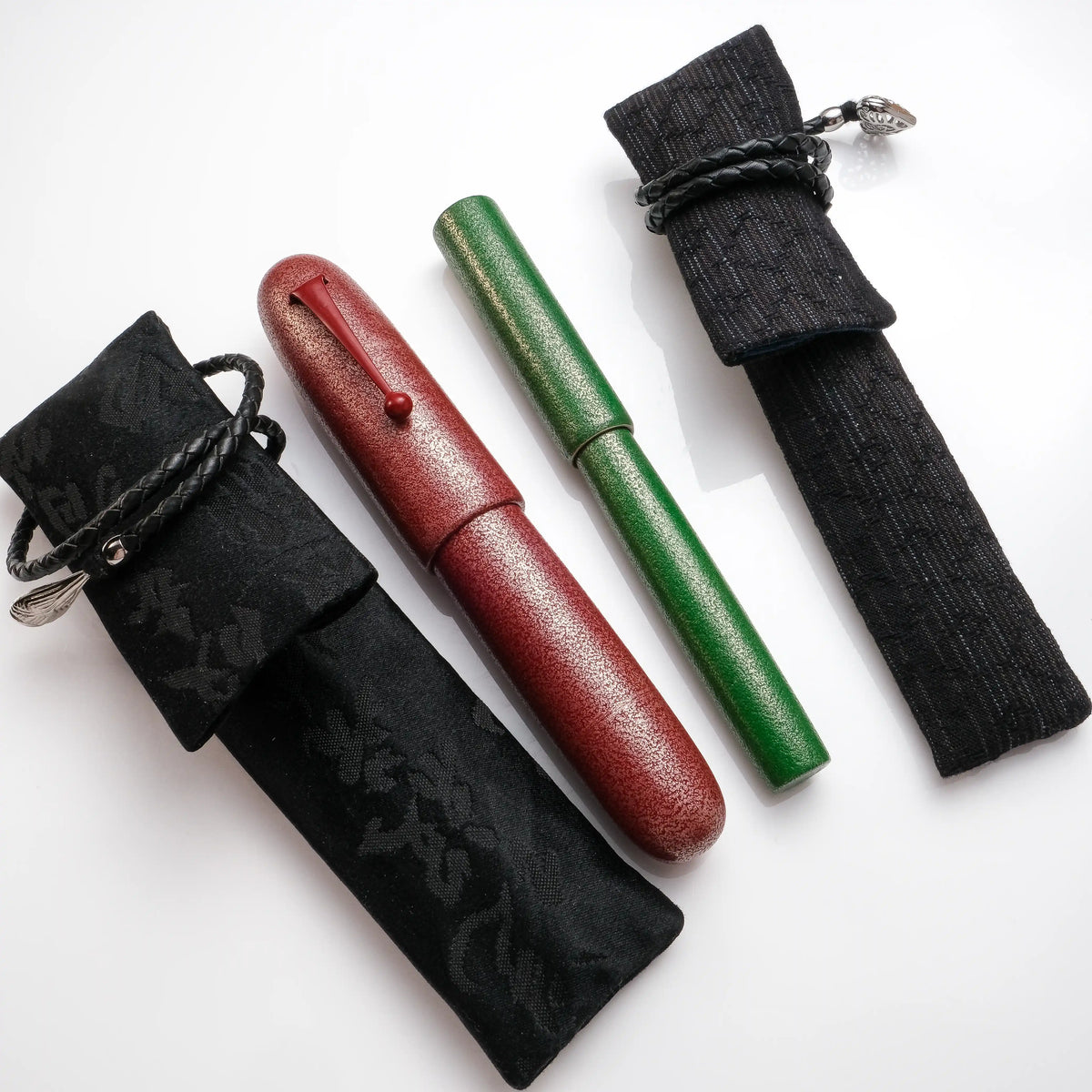 Fine Writing International Urushi Fountain Pen - Ishime Nuri Red (FAT Version)