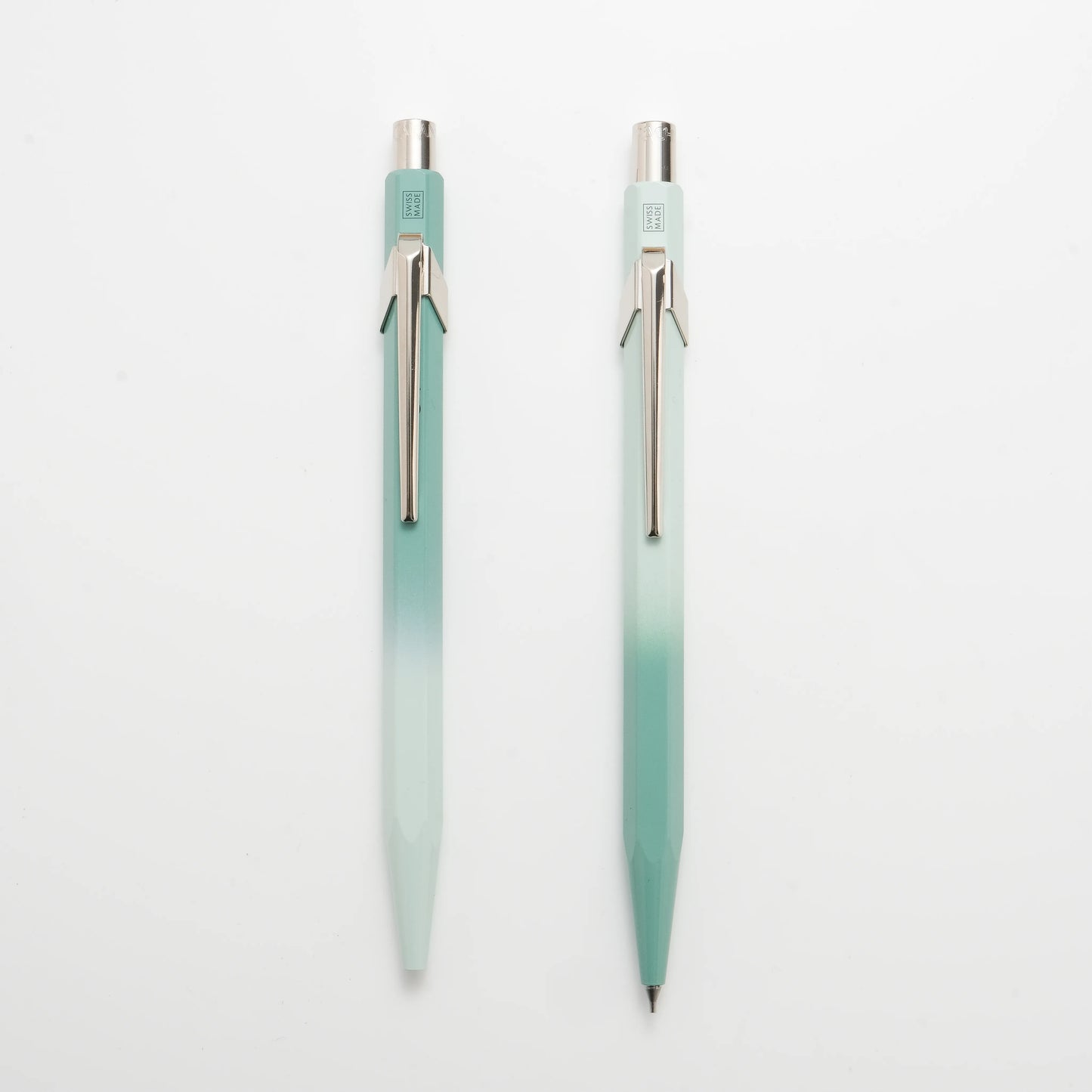 Caran d'Ache 849+844 Ballpoint Pen and Mechanical Pencil Set - Misty Forest (Special Edition)