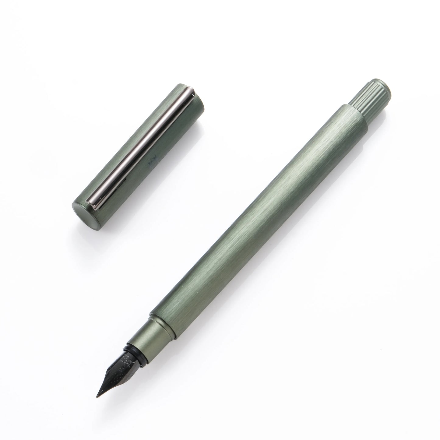 Faber-Castell Neo Slim Aluminum Fountain Pen - Olive Green