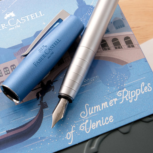 Faber-Castell Loom Fountain Pen Gift Set - Sapphire Blue