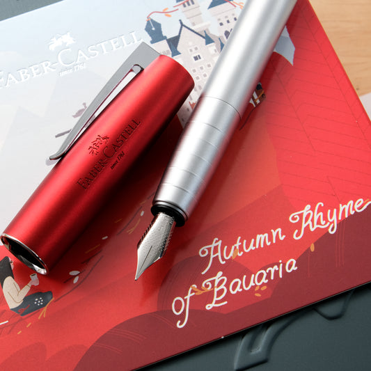 Faber-Castell Loom Fountain Pen Gift Set - Carmine