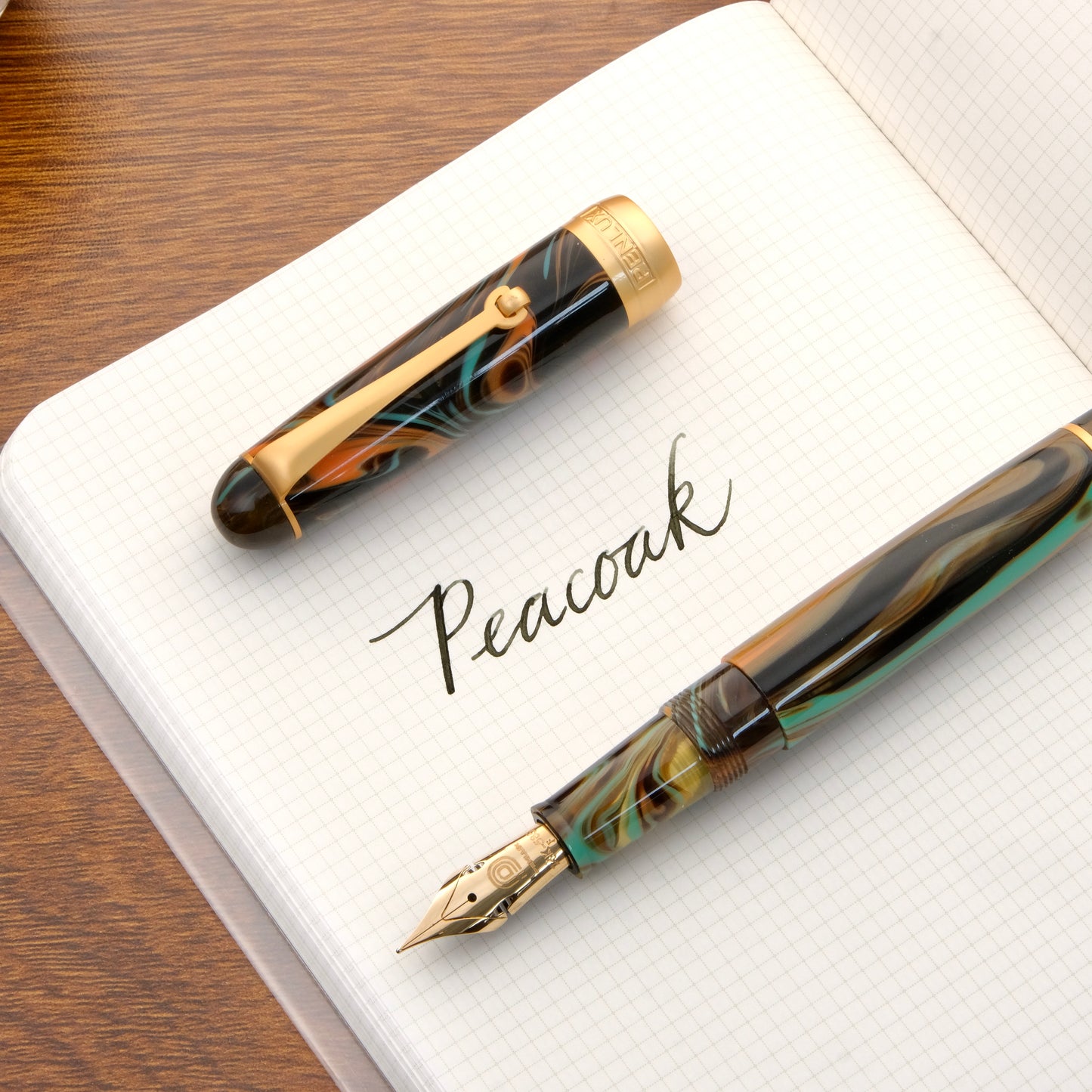 Penlux Masterpiece Delgado Fountain Pen - Peacock