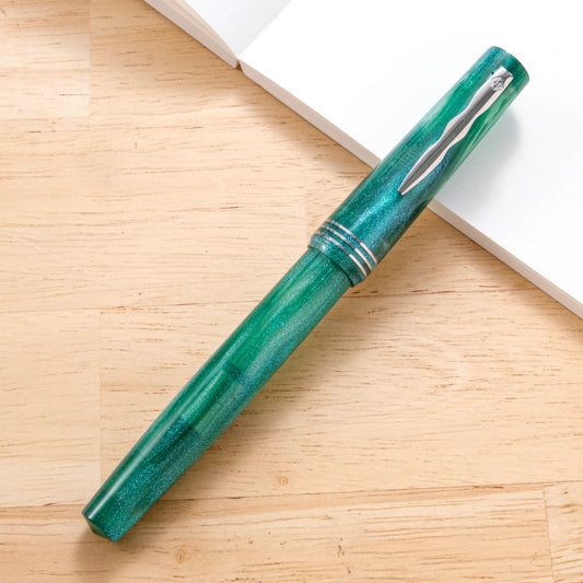 Cypress Urban Speedster Flash Gold Fountain Pen - Green
