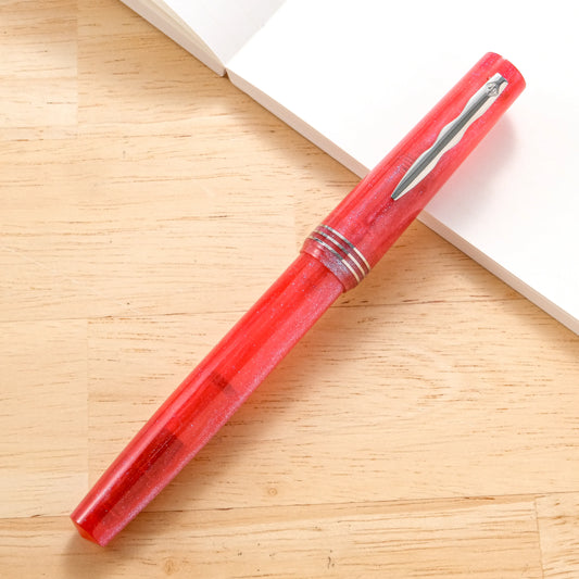 Cypress Urban Speedster Flash Gold Fountain Pen - Red