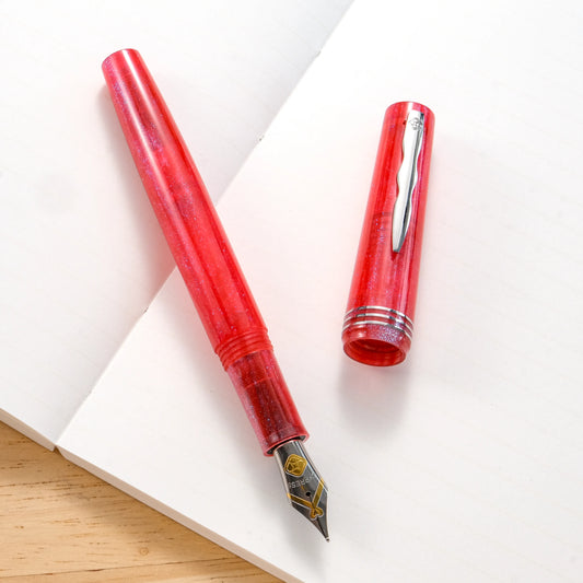 Cypress Urban Speedster Flash Gold Fountain Pen - Red