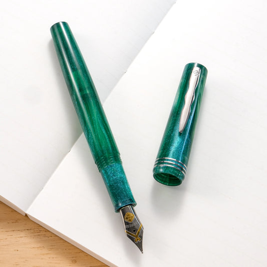 Cypress Urban Speedster Flash Gold Fountain Pen - Green