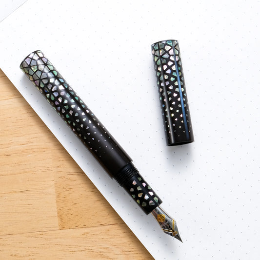 Cypress Modern Raden Color Geometry Fountain Pen - Black