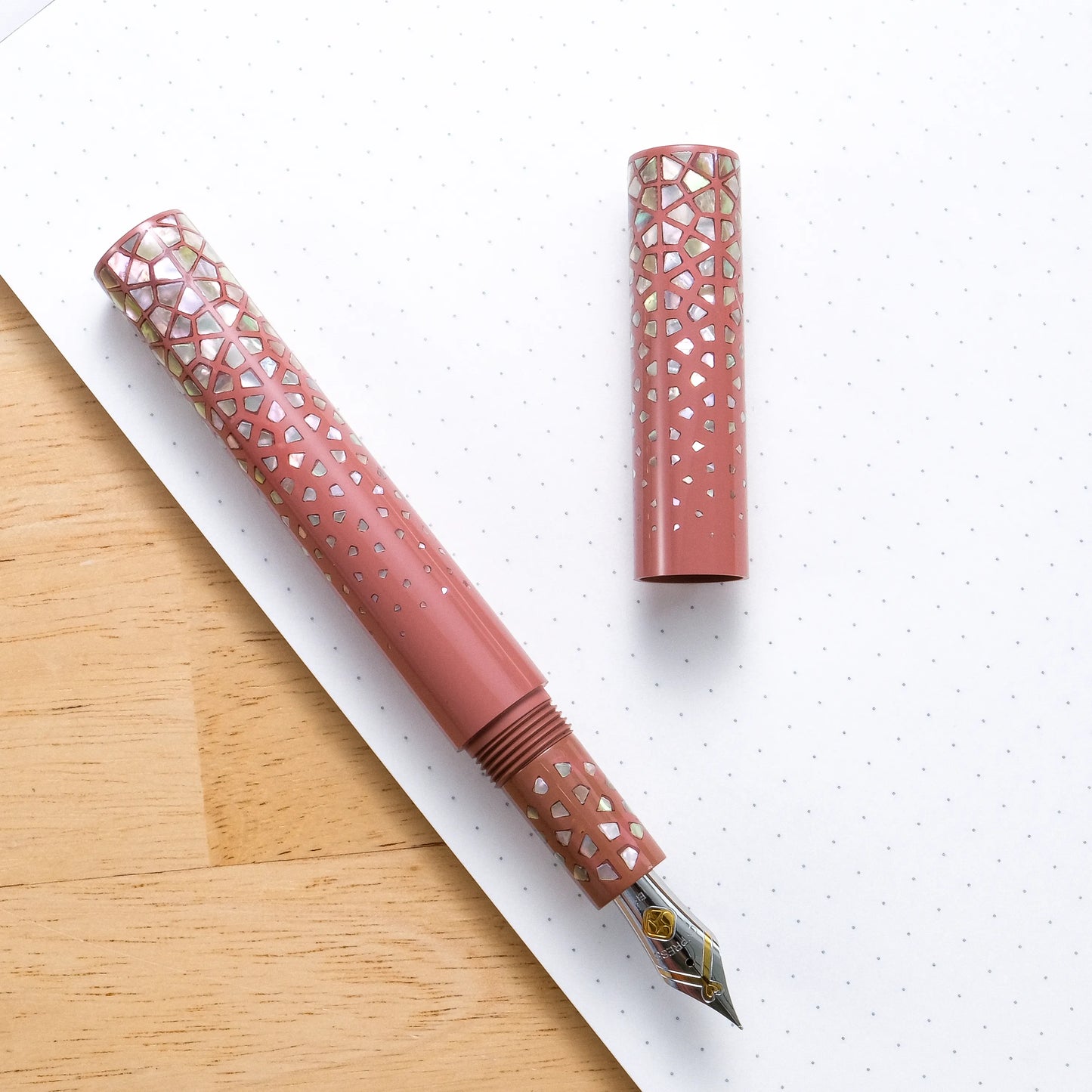 Cypress Modern Raden Color Geometry Fountain Pen - Pink