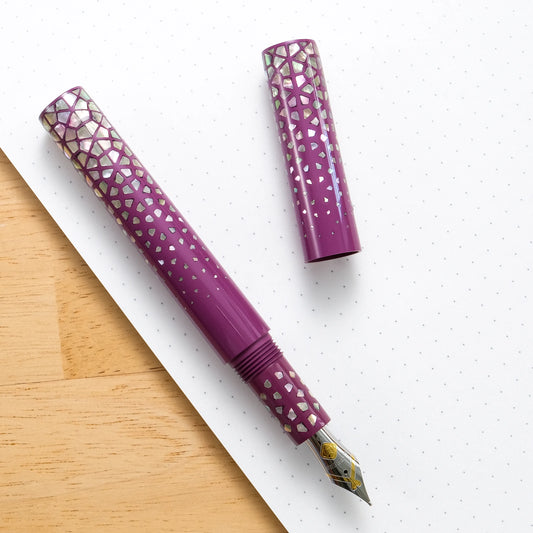 Cypress Modern Raden Color Geometry Fountain Pen - Violet