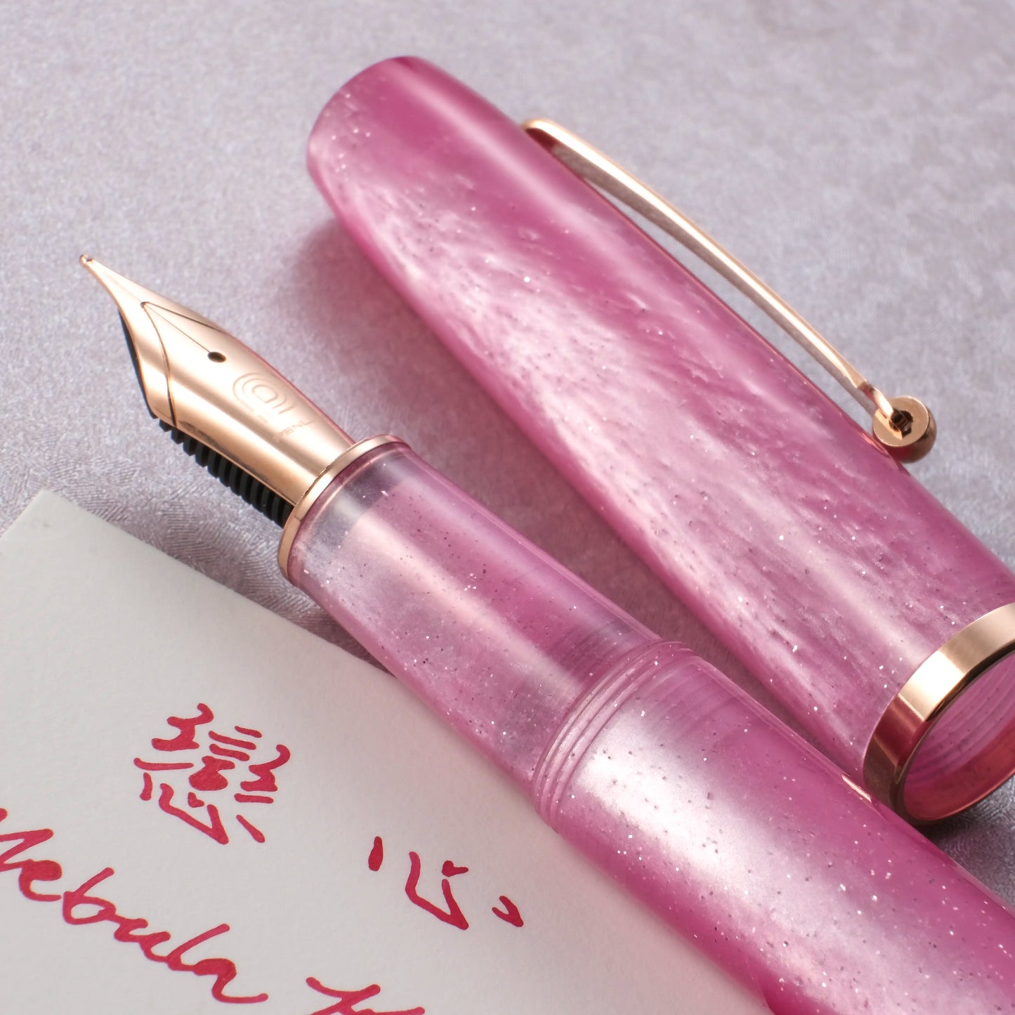 Penlux x Lennon Tool Bar Concerto Fountain Pen & Ink Set - Rose Nebula