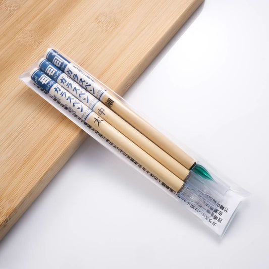 Sase Kogyosho 佐瀨工業所 Bamboo Glass Pen 3-Piece Set (Green)